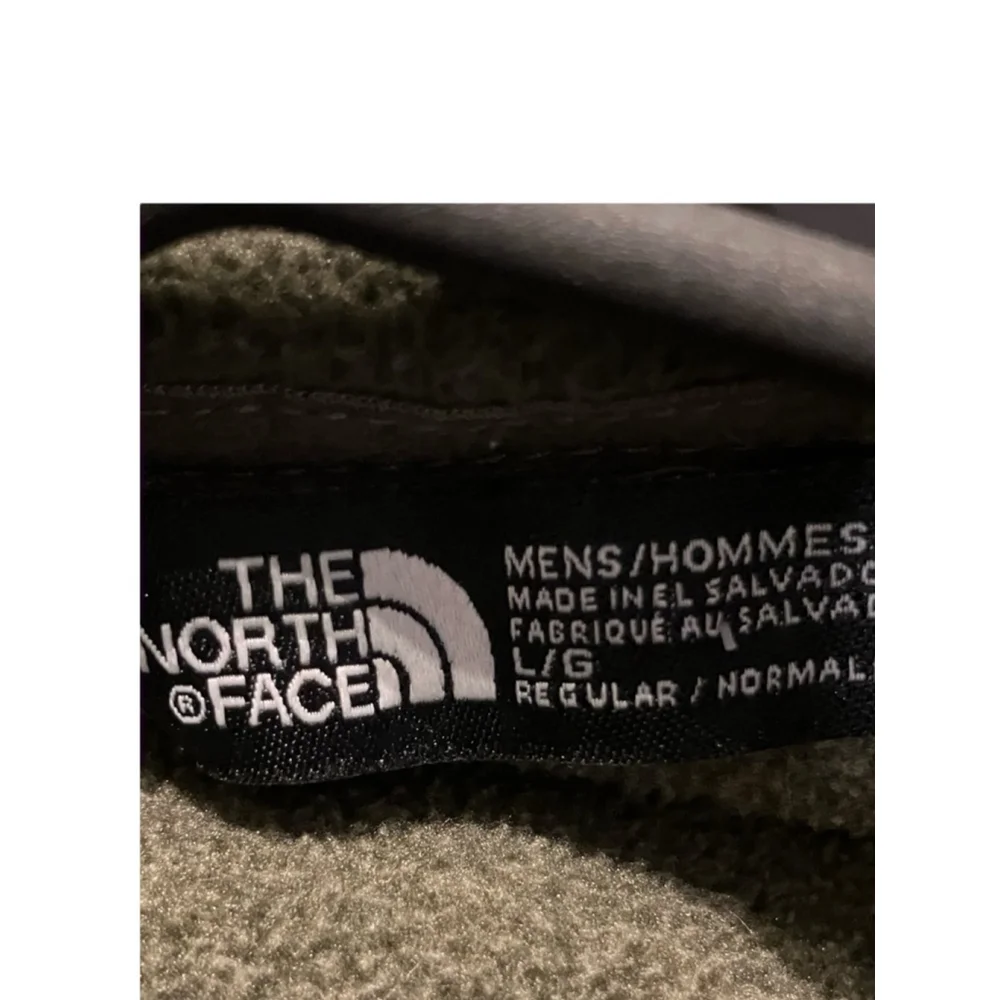 The North Face Olive Green Fleece Jacket Size L